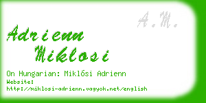 adrienn miklosi business card